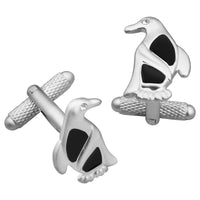 Playful Pair of Penguins Cufflinks Novelty Cufflinks Clinks Australia