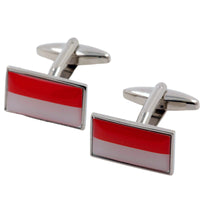 Flag of Indonesia Cufflinks Novelty Cufflinks Clinks