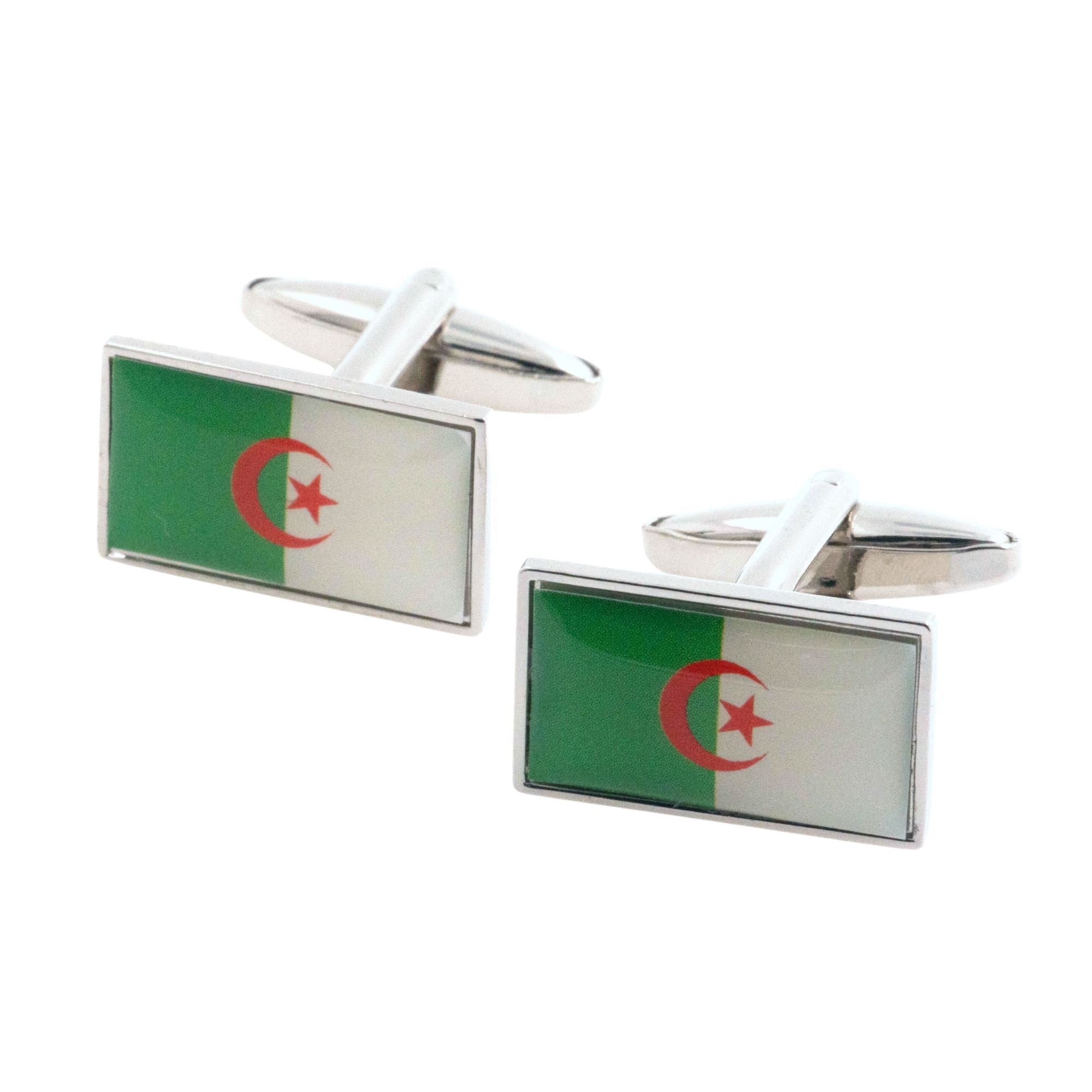 Flag of Algeria Cufflinks Novelty Cufflinks Clinks 