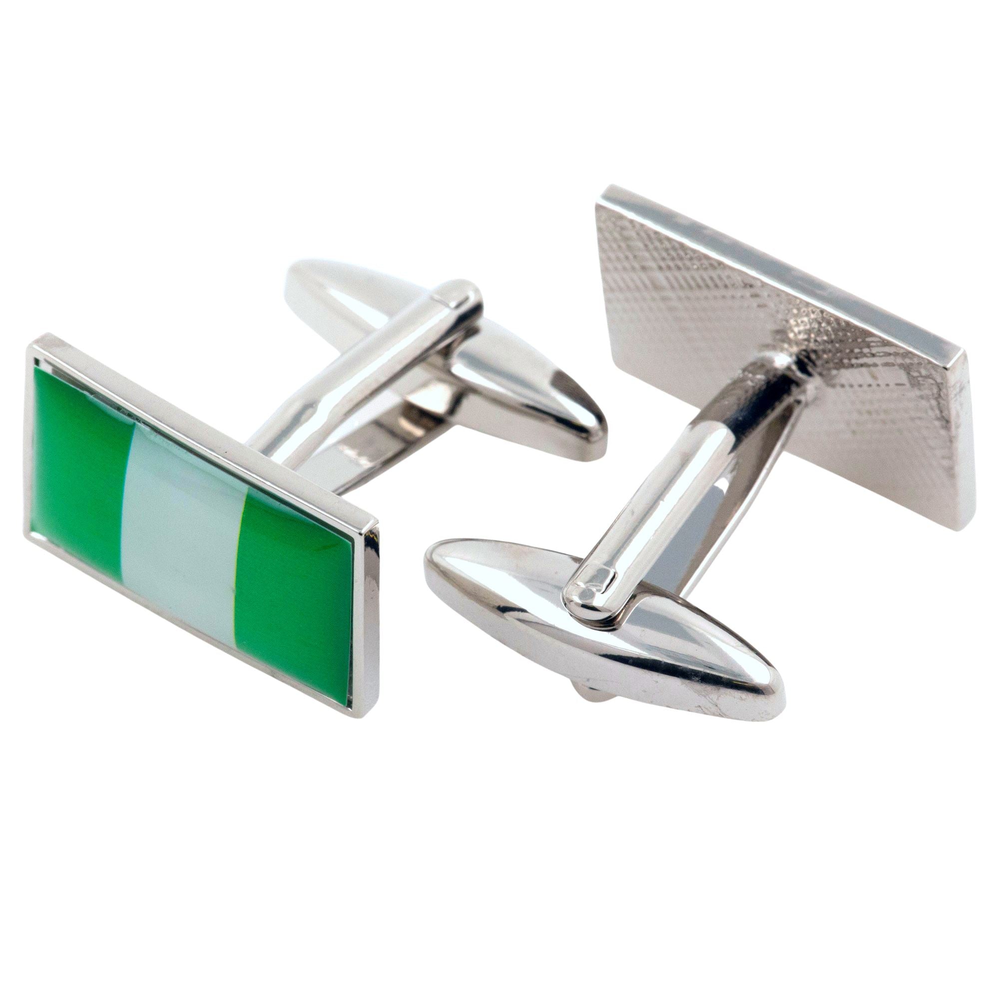Flag of Nigeria Cufflinks Novelty Cufflinks Clinks 