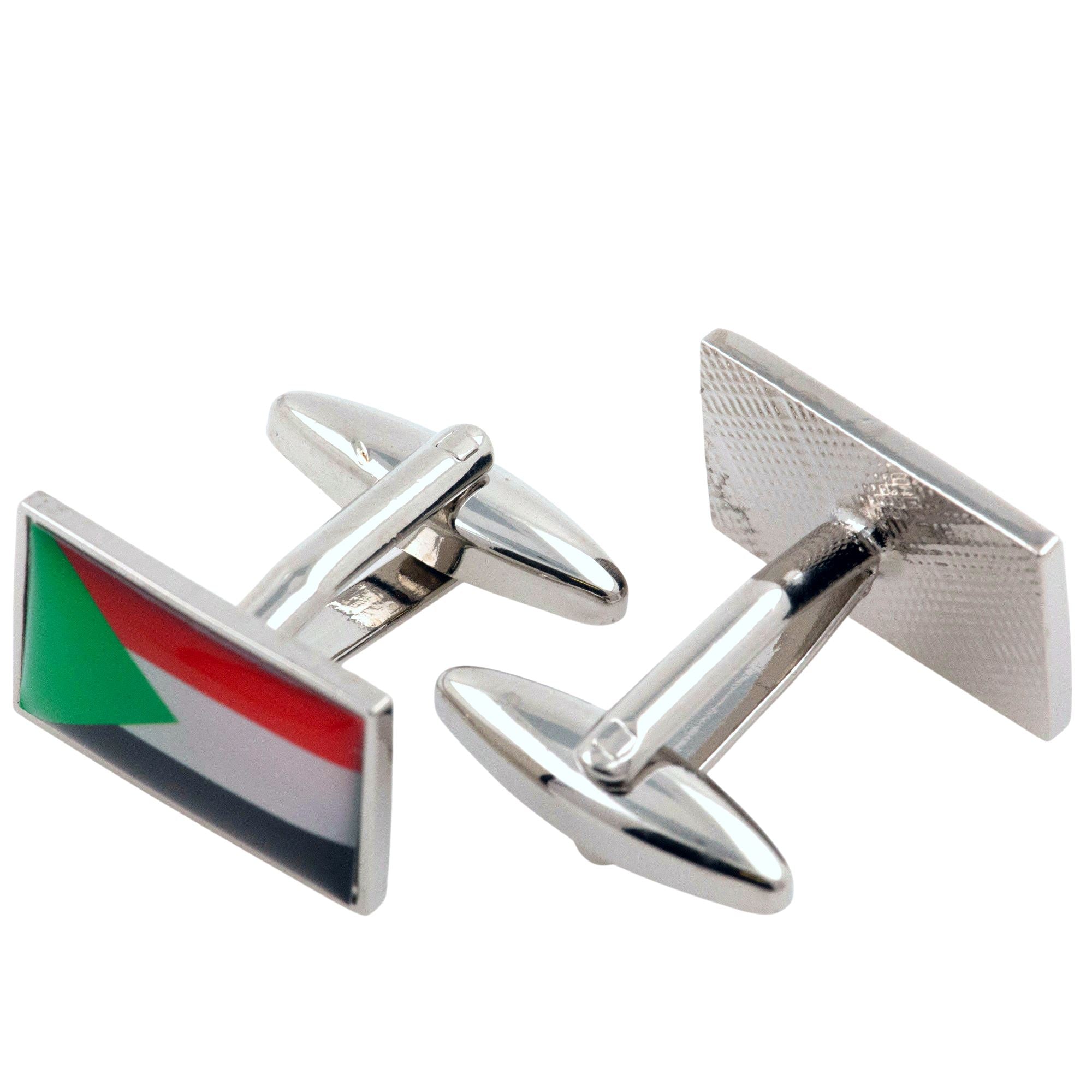 Flag of Sudan Cufflinks Novelty Cufflinks Clinks 
