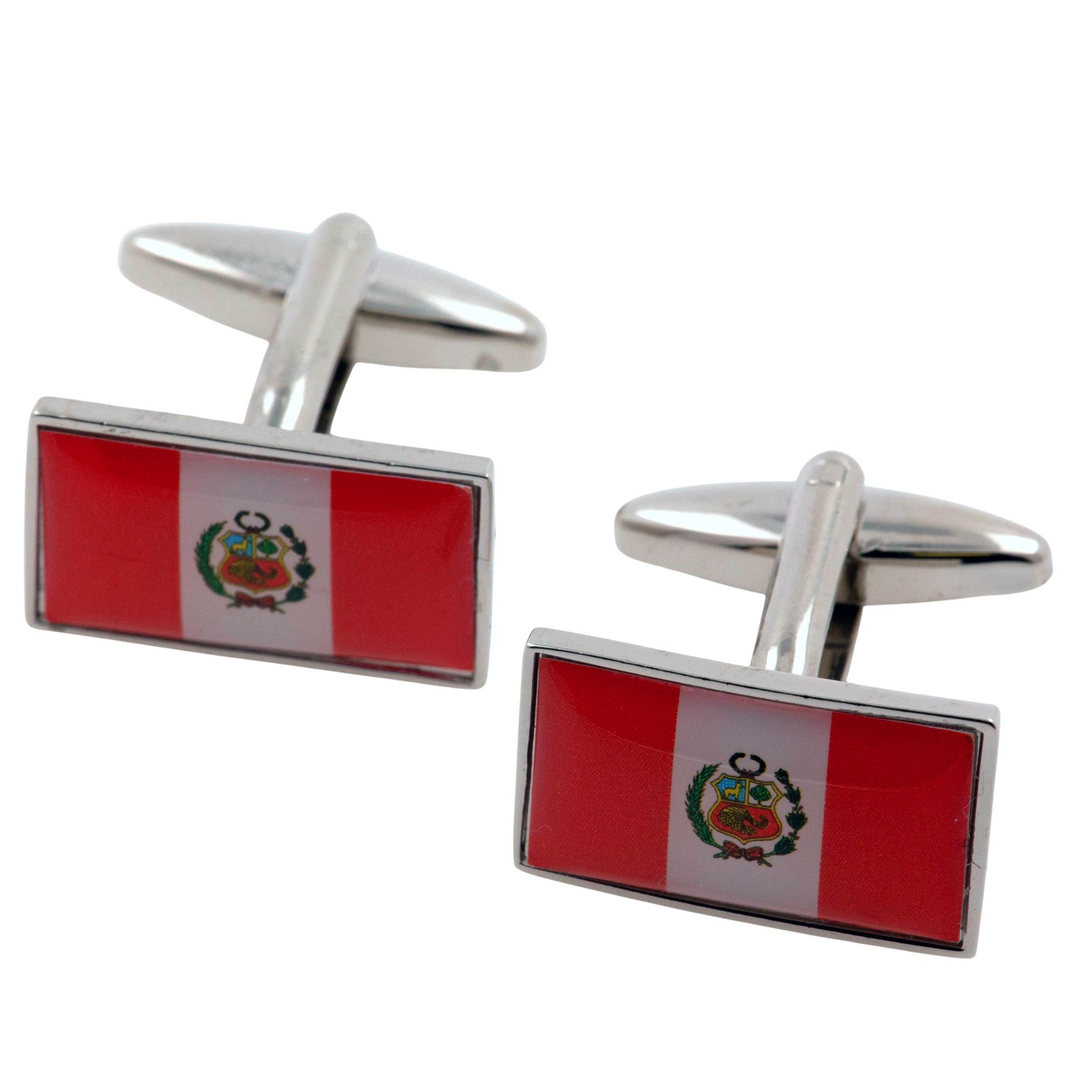 Flag of Peru Cufflinks Novelty Cufflinks Clinks 