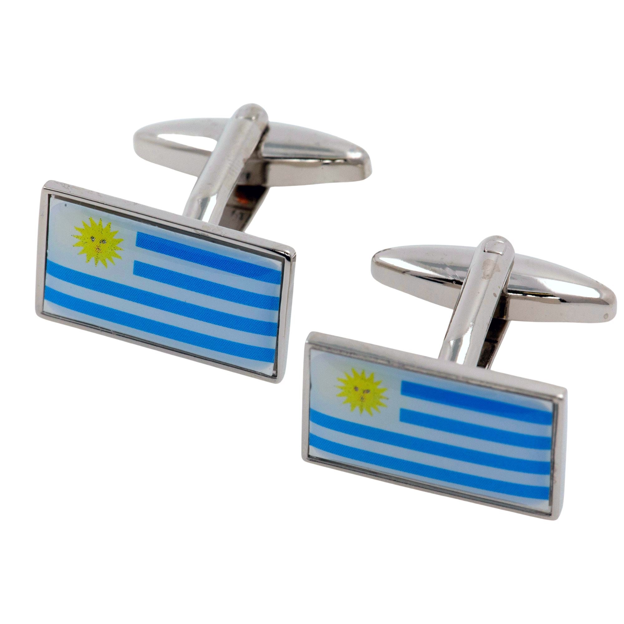 Flag of Uruguay Cufflinks Novelty Cufflinks Clinks 