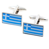 Flag of Greece Cufflinks Novelty Cufflinks Clinks