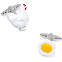 Chicken and Egg Cufflinks Novelty Cufflinks Clinks Australia