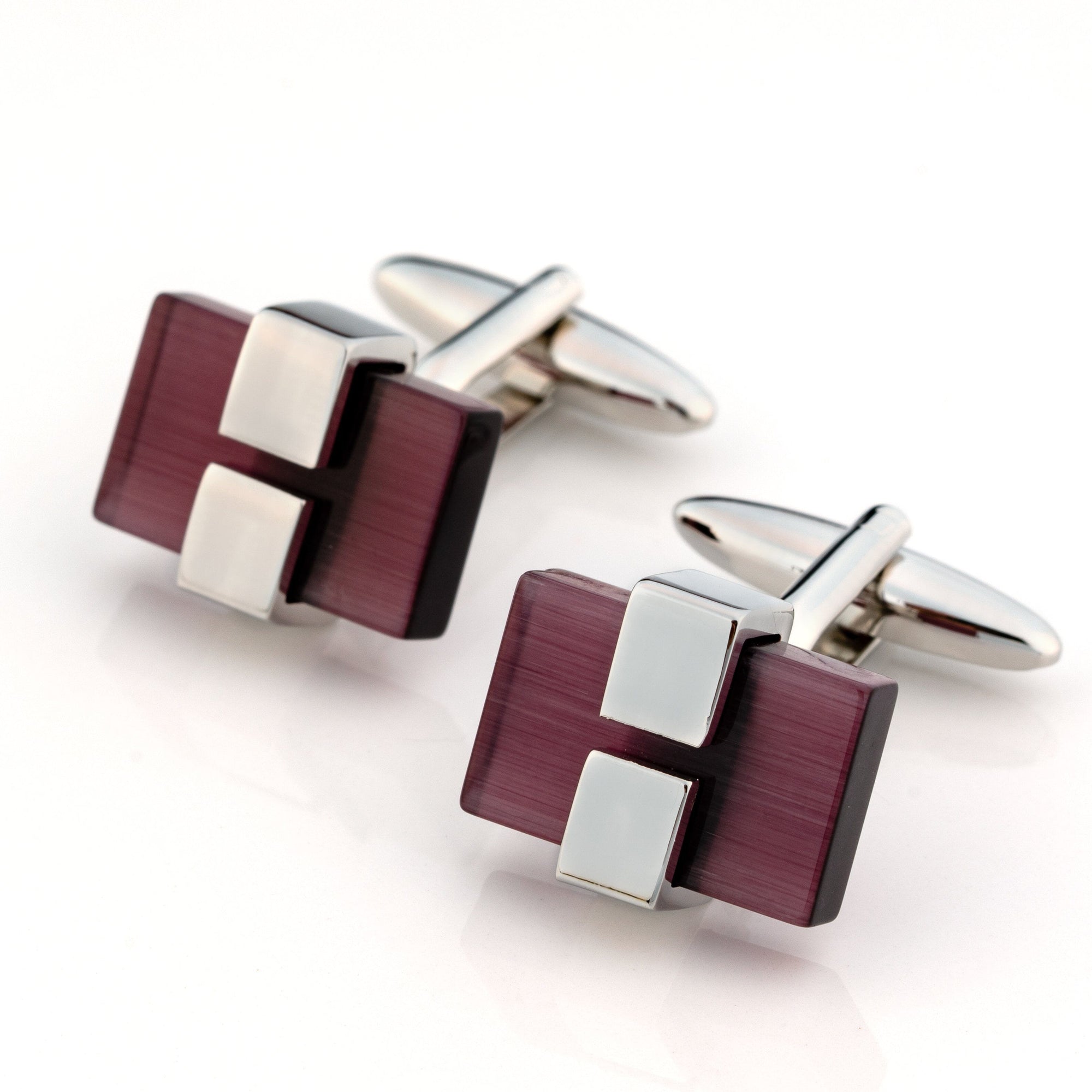 Charcoal Ice Cateye Cufflinks Classic & Modern Cufflinks Clinks Australia 