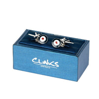 Spitfire Plane Cufflinks with Chain and Roundel Novelty Cufflinks Clinks Australia