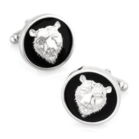 Bear Black Enamel Cufflinks Novelty Cufflinks Clinks Australia Bear Black Enamel Cufflinks