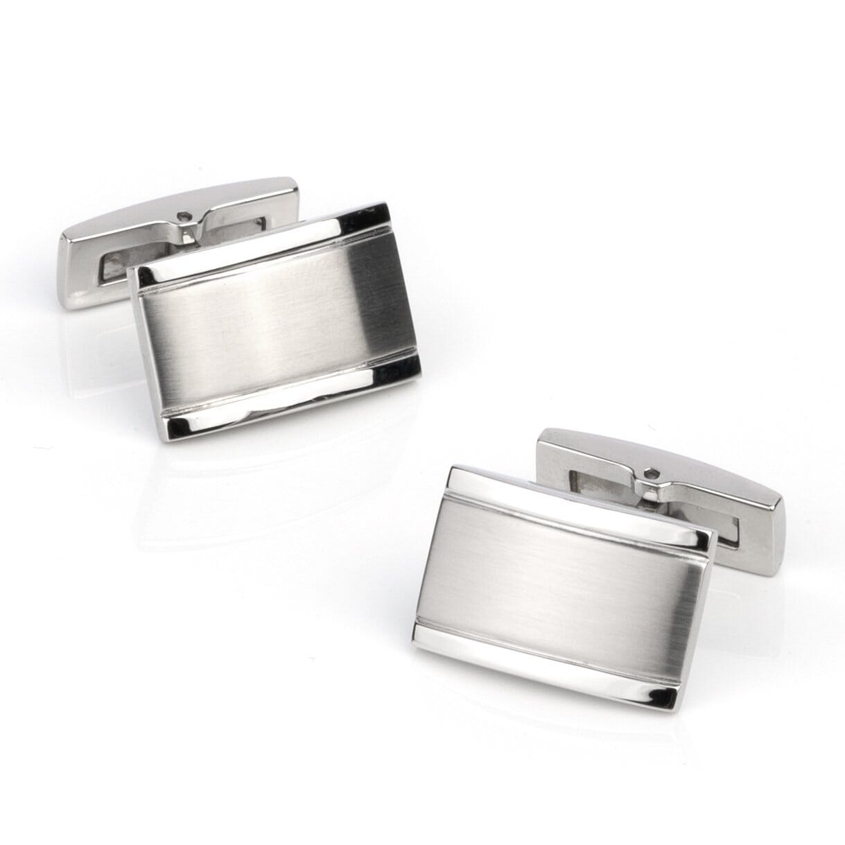 Classic Curve Silver Cufflinks Classic & Modern Cufflinks Clinks Australia 