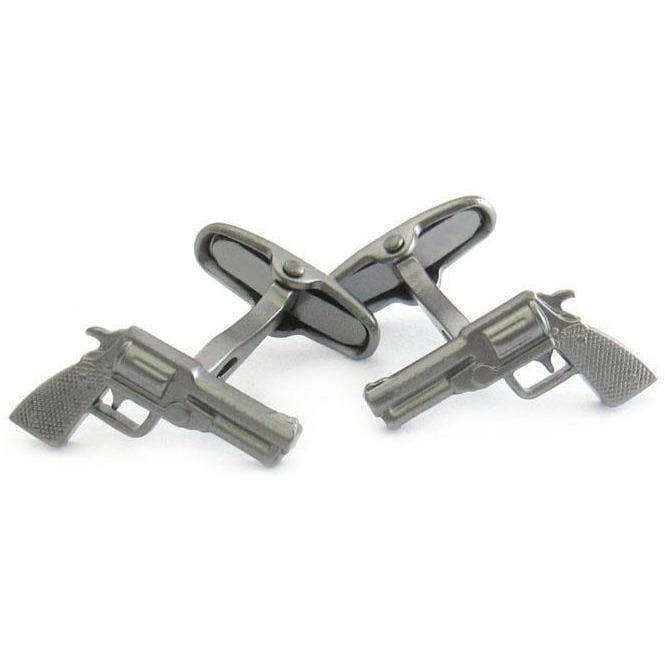 Gunmetal Revolver Gun Cufflinks Novelty Cufflinks Clinks Australia 