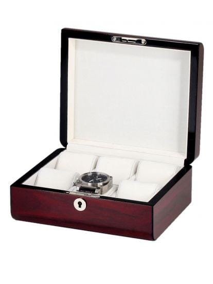 Cherry Wooden Watch Box for 6 Watches Watch Boxes Clinks Default 