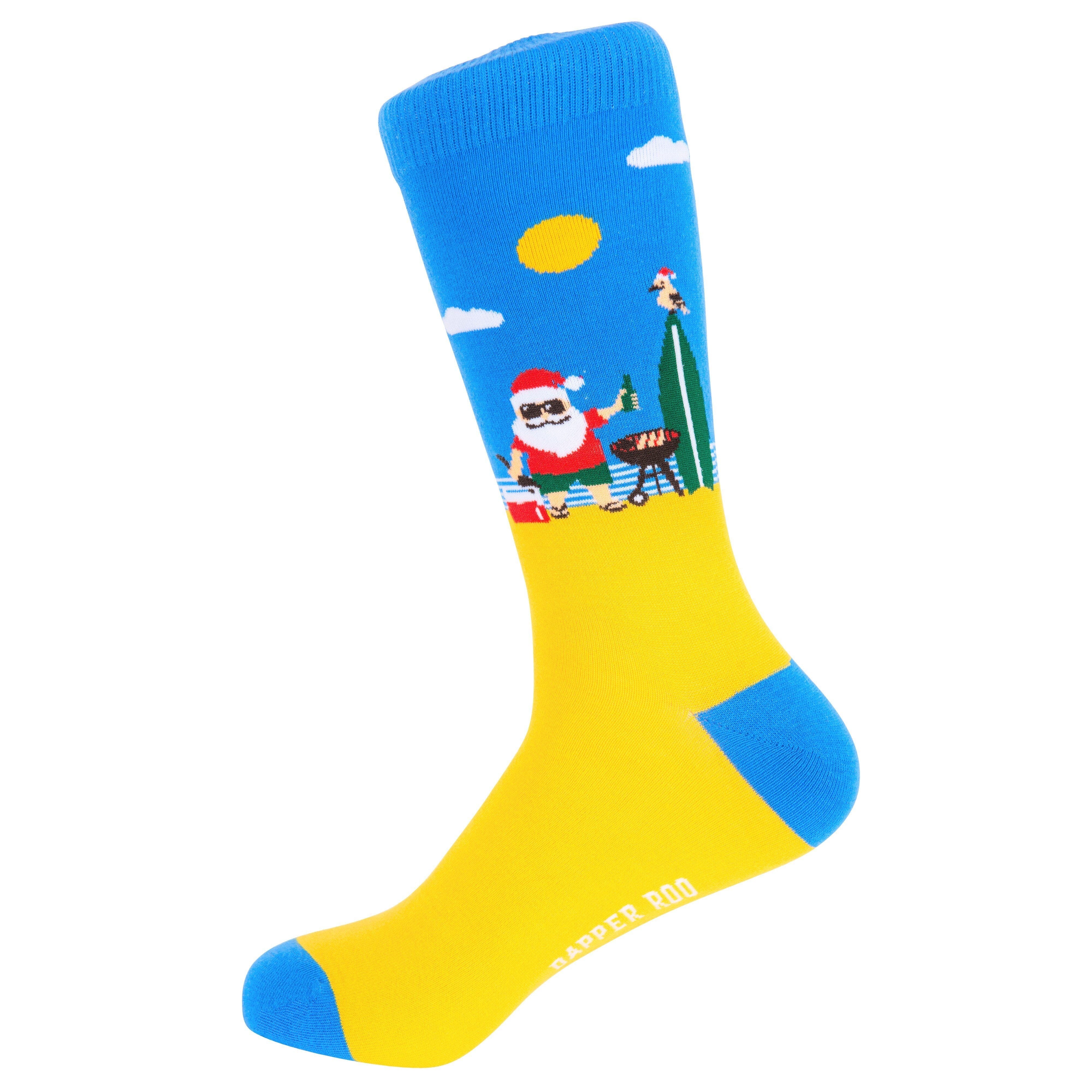 Beach Santa Bamboo Socks by Dapper Roo Socks Dapper Roo 