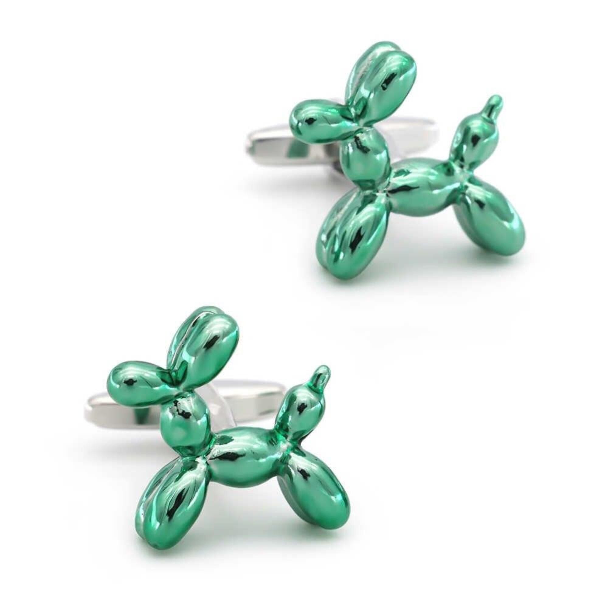 Green Balloon Dog Cufflinks Novelty Cufflinks Clinks Australia Default 