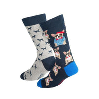 Frenchy Dogs 2 pair Socks Gift Box Socks Clinks