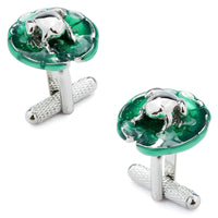 Frog on a Lily Pad Cufflinks Novelty Cufflinks Clinks Australia Frog on a Lily Pad Cufflinks