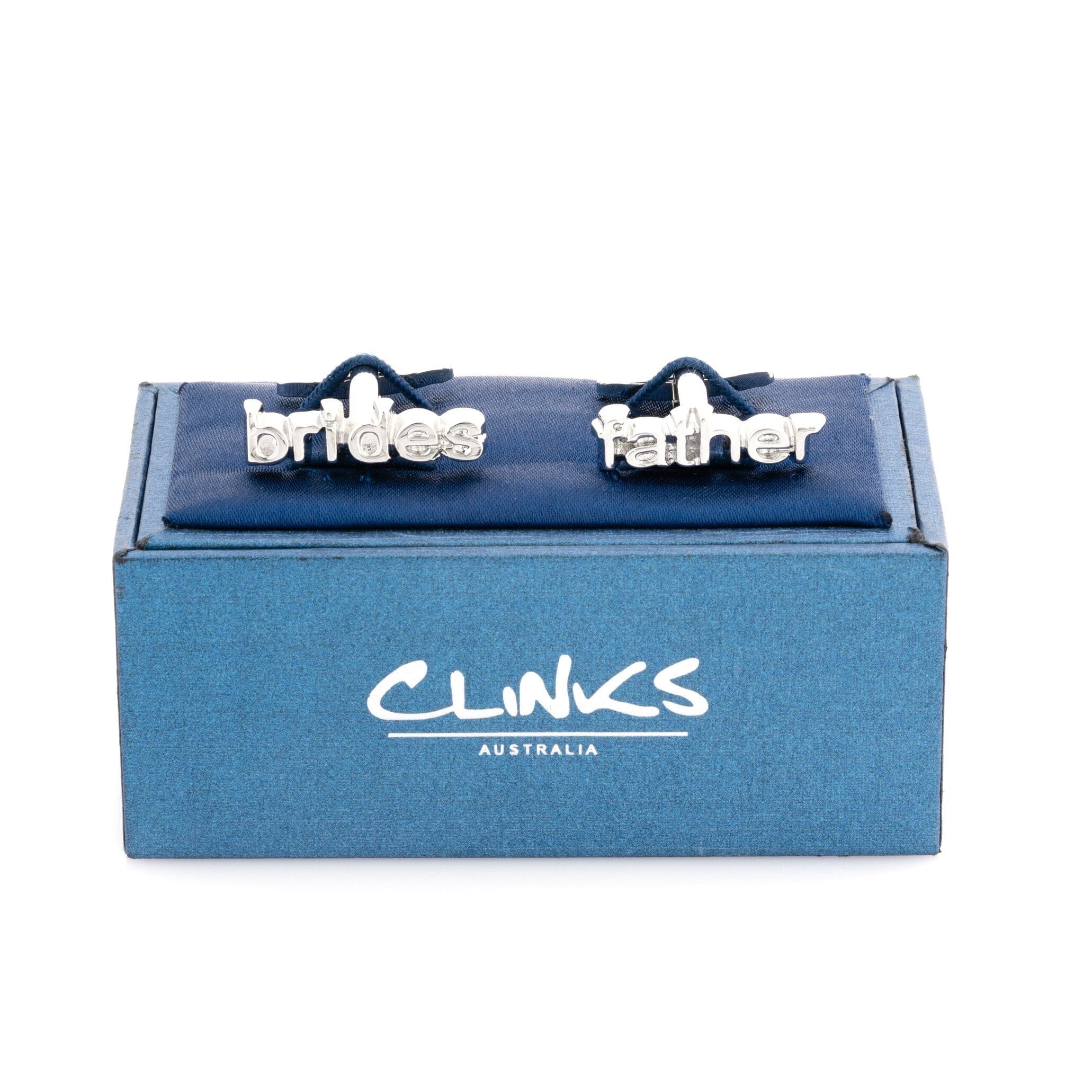 Brides Father cut-out style Wedding cufflinks Wedding Cufflinks Clinks Australia 