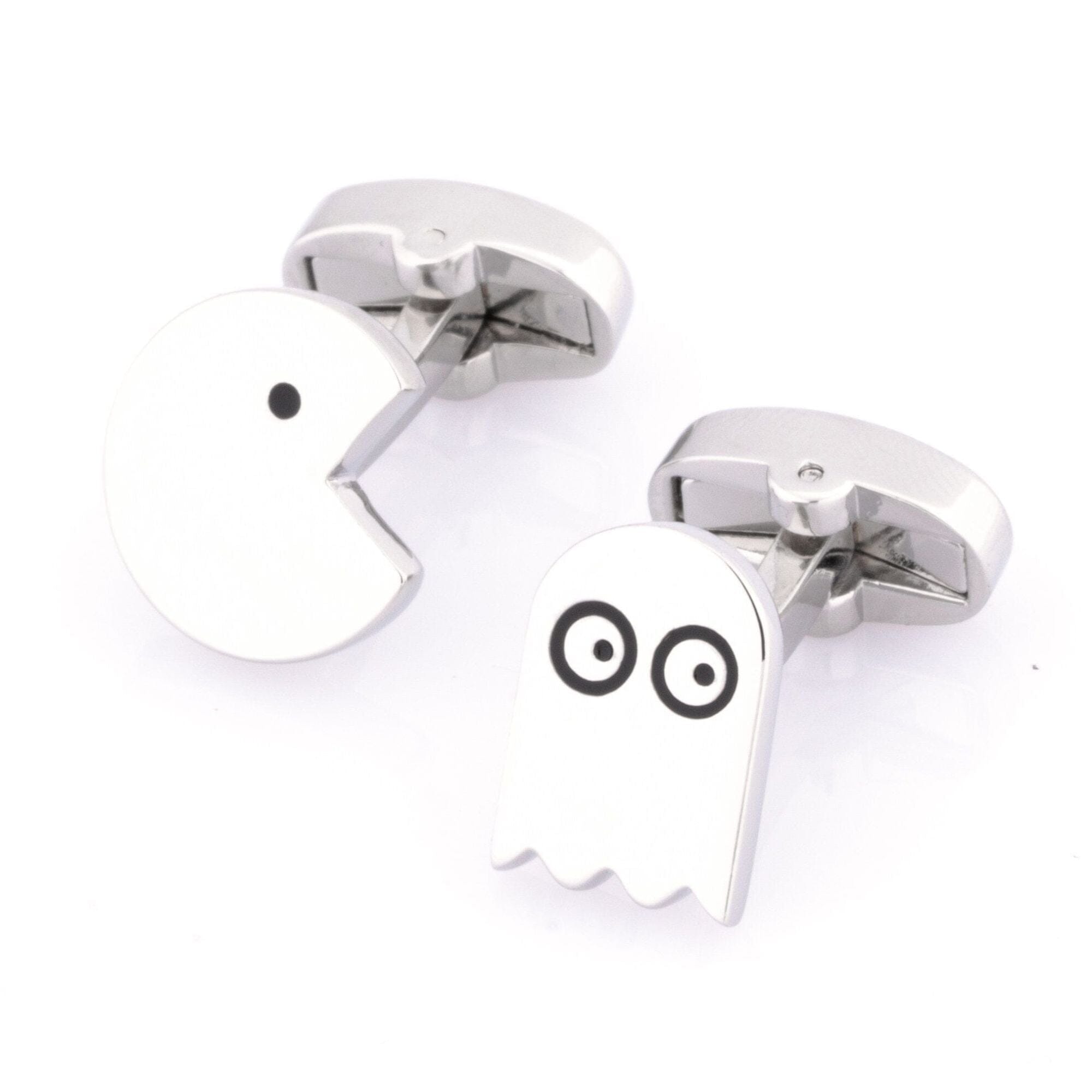 Game over Arcade Cufflinks Silver Novelty Cufflinks Clinks Australia PacMan Cufflinks Silver 