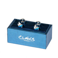 Blue/Silver Sailing Ship Cufflinks Novelty Cufflinks Clinks Australia