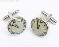 Roman Numeral Clock-Face Cufflinks Novelty Cufflinks Clinks Australia