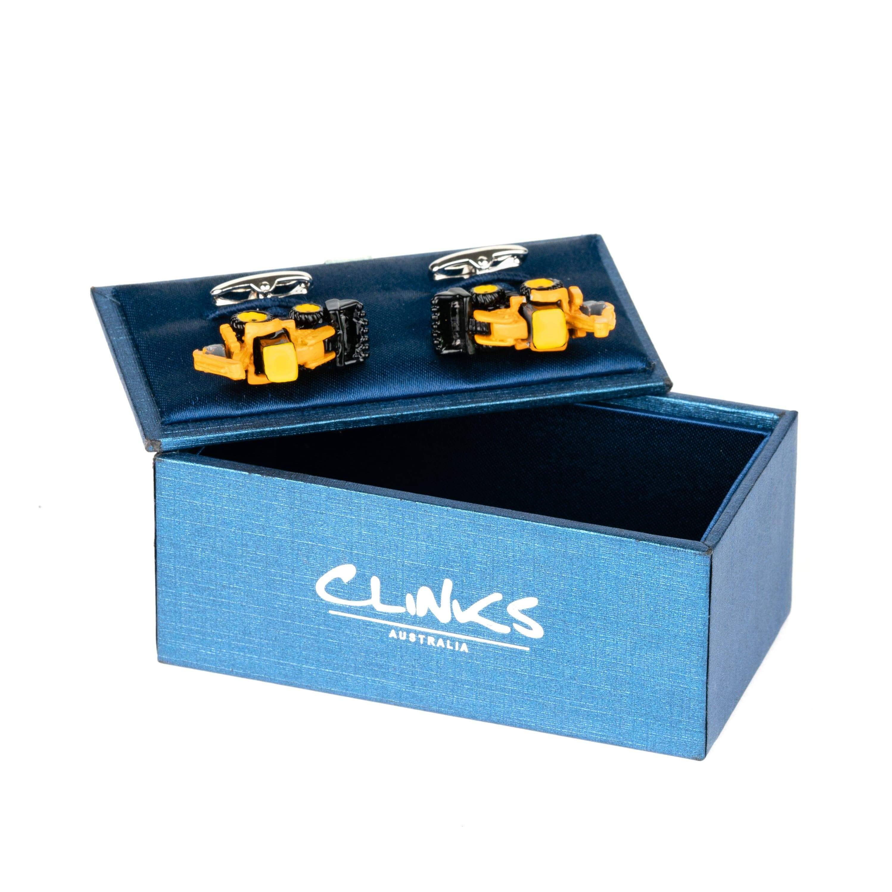 Yellow Backhoe Cufflinks Novelty Cufflinks Clinks Australia 