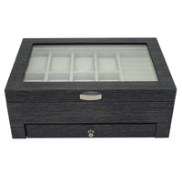 Ginko Wooden Cufflink Watch Box with a Drawer Cufflink Boxes Clinks