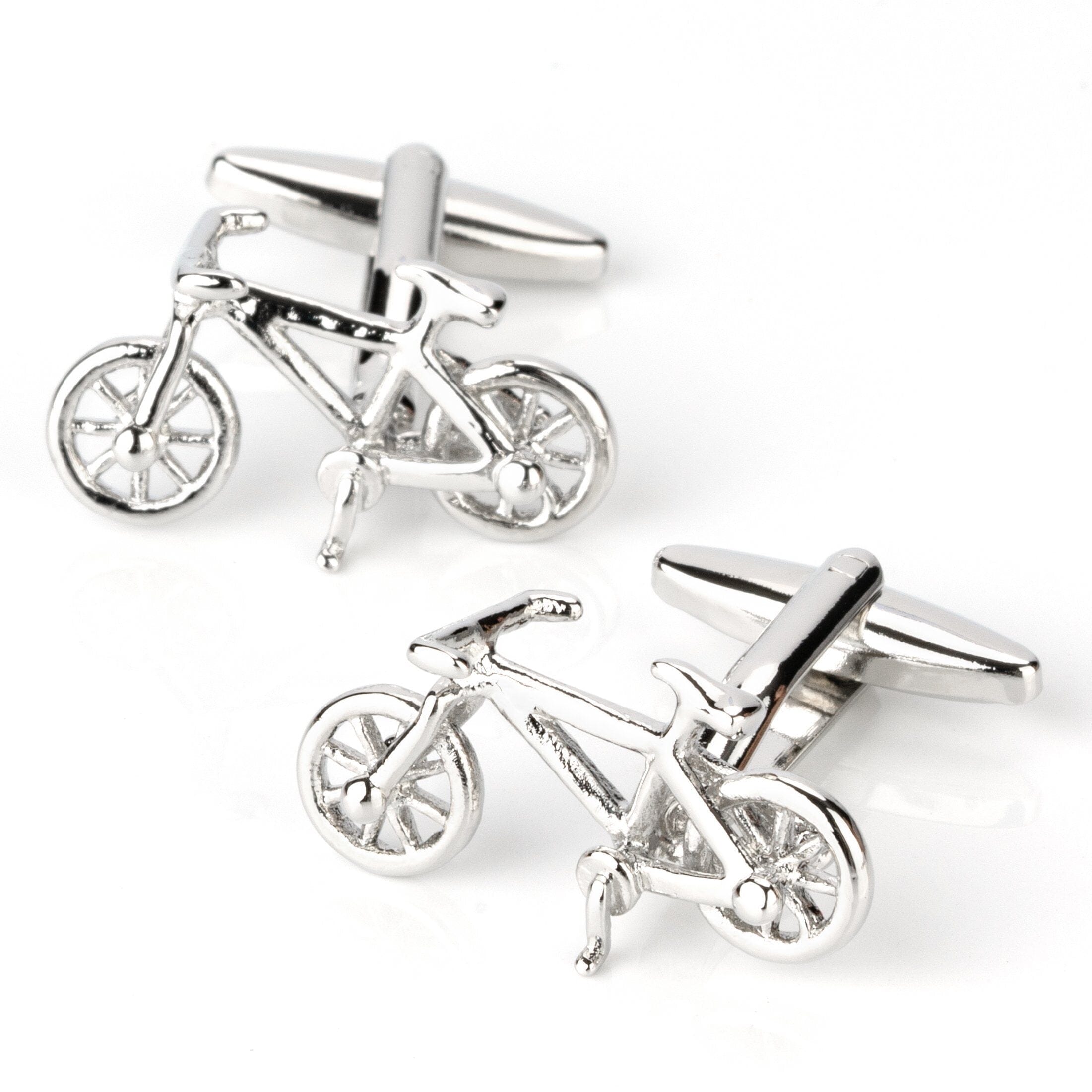 Silver Racing Bike Bicycle Cufflinks Novelty Cufflinks Clinks Australia 