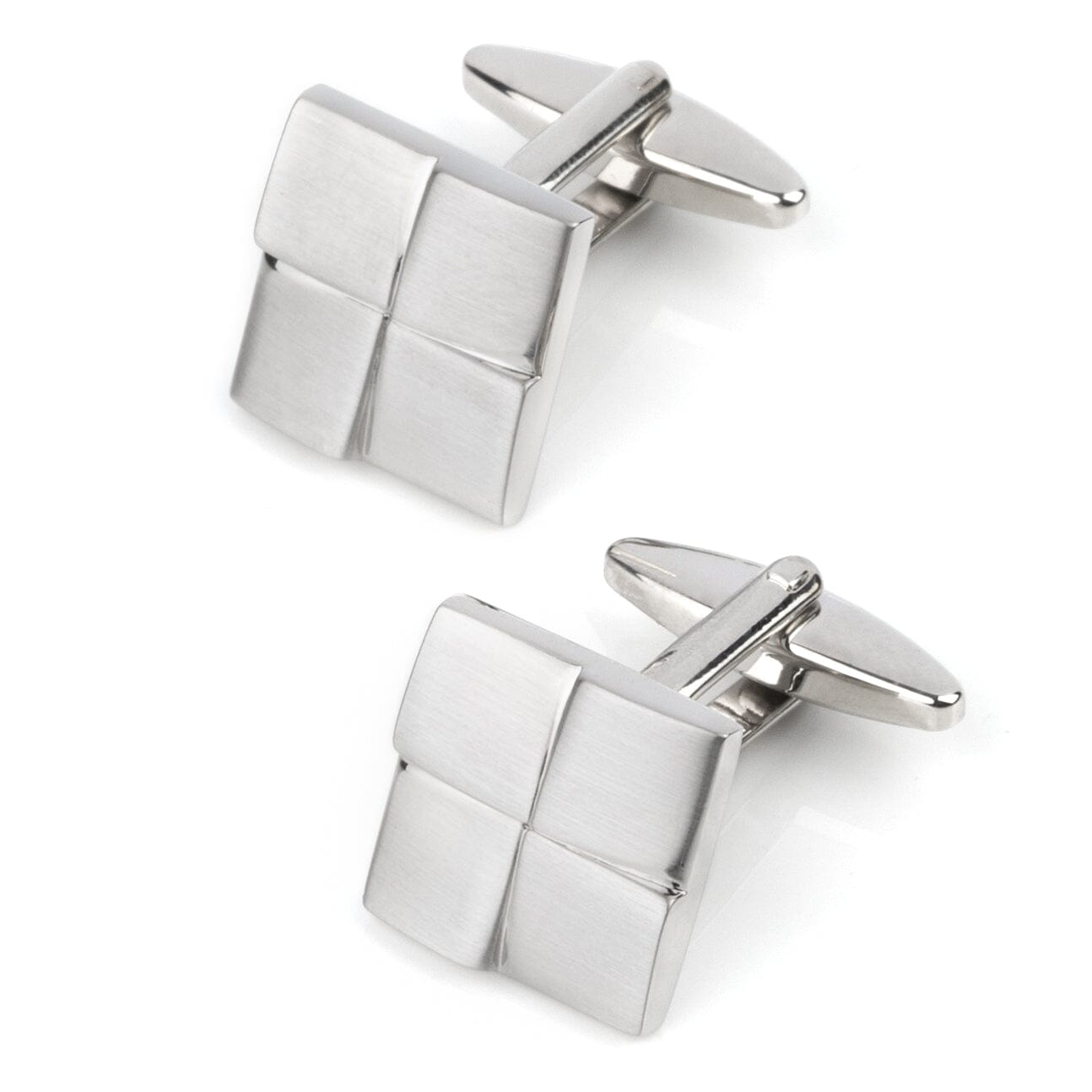 Silver Four-Square Cufflinks Classic & Modern Cufflinks Clinks Australia Silver Four-Square Cufflinks 