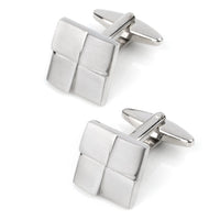 Silver Four-Square Cufflinks Classic & Modern Cufflinks Clinks Australia Silver Four-Square Cufflinks