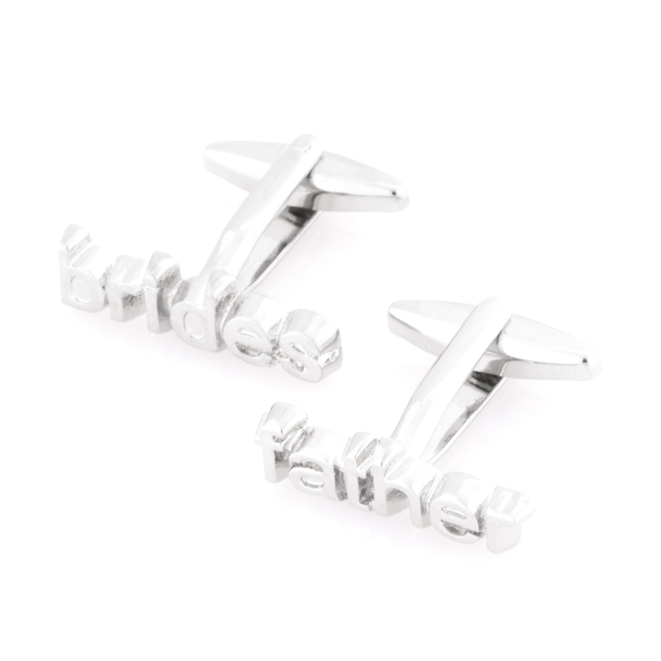 Brides Father cut-out style Wedding cufflinks Wedding Cufflinks Clinks Australia 