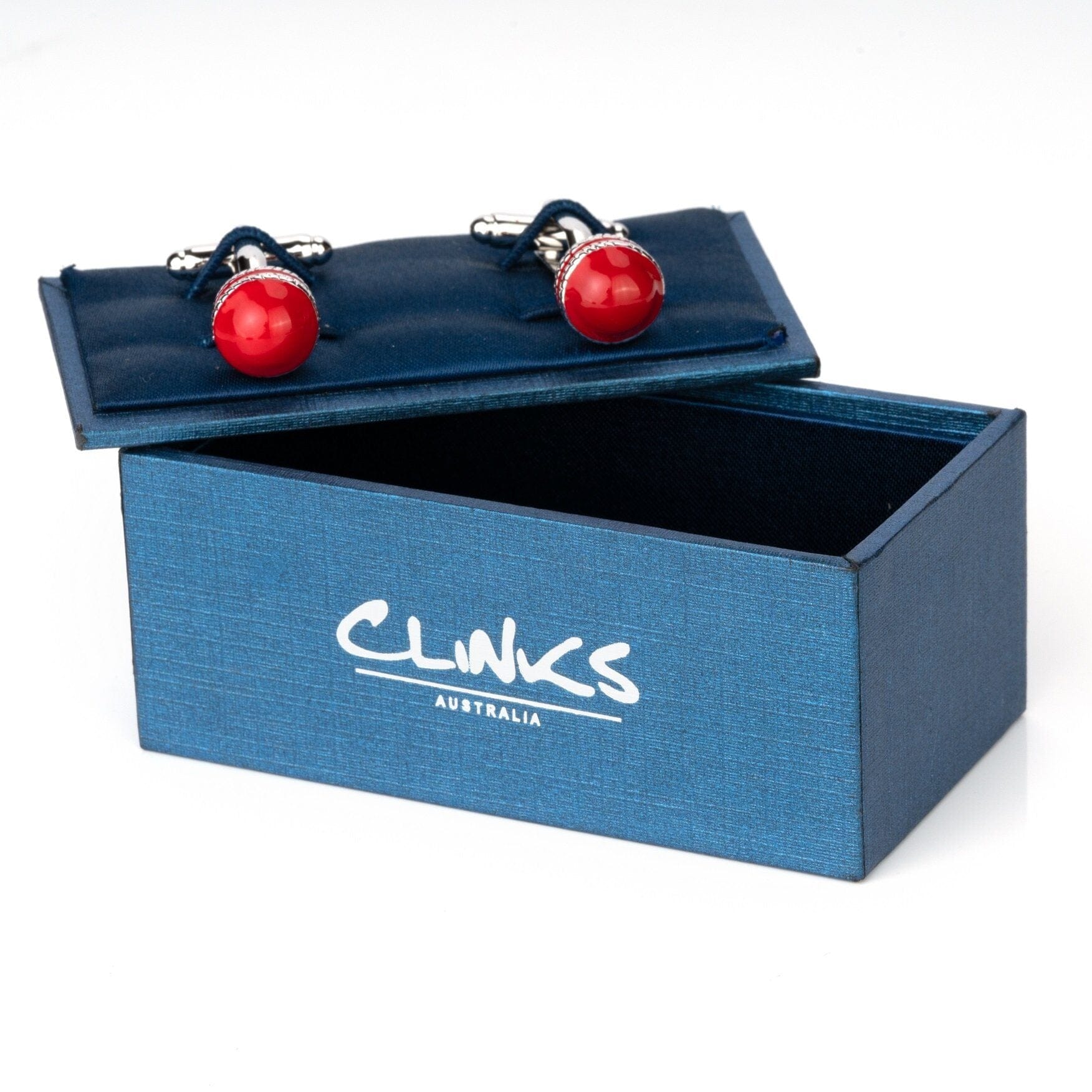 Red Cricket Ball Cufflinks Novelty Cufflinks Clinks Australia 