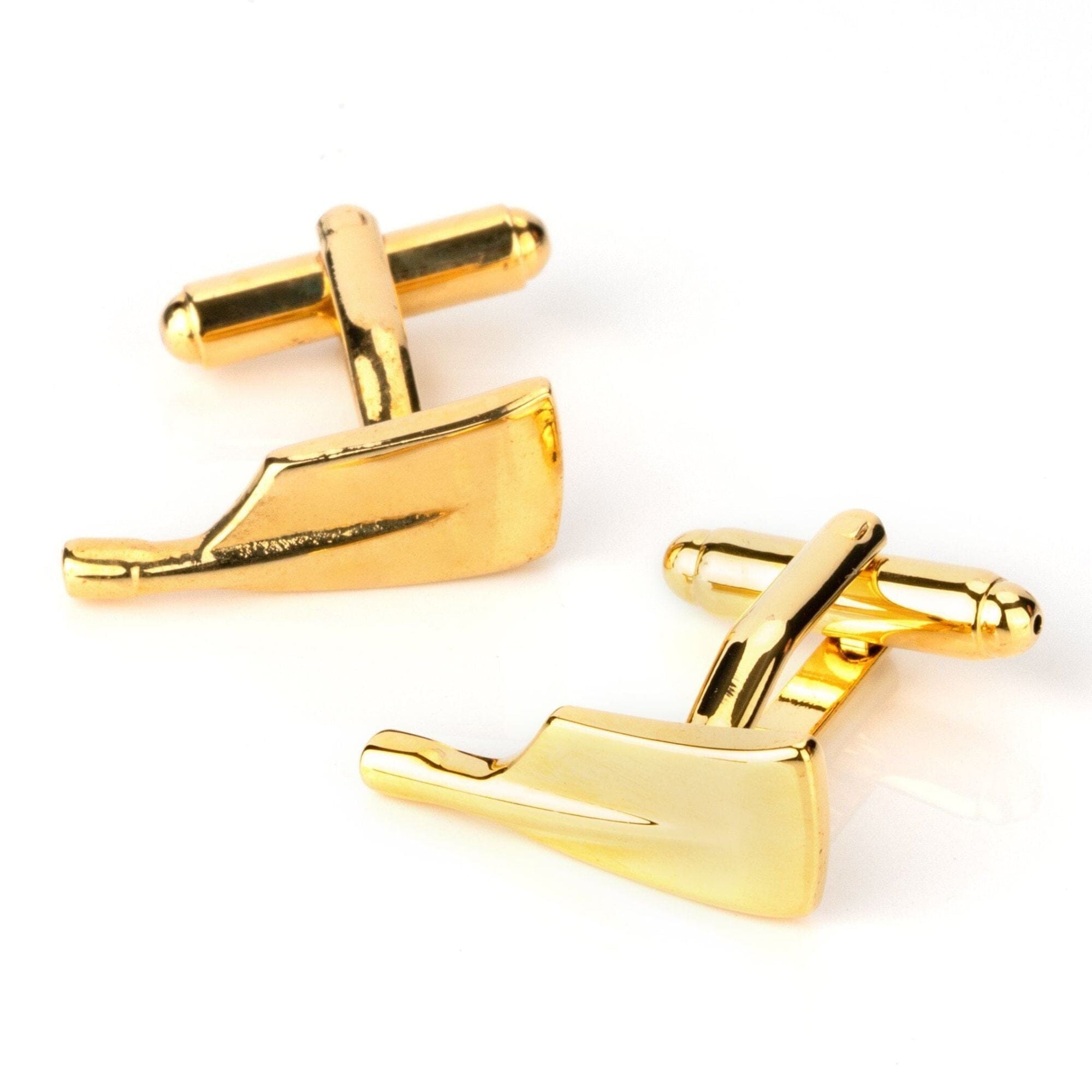 Gold Paddle Oar Cufflinks Novelty Cufflinks Clinks Australia Gold Paddle Oar Cufflinks 