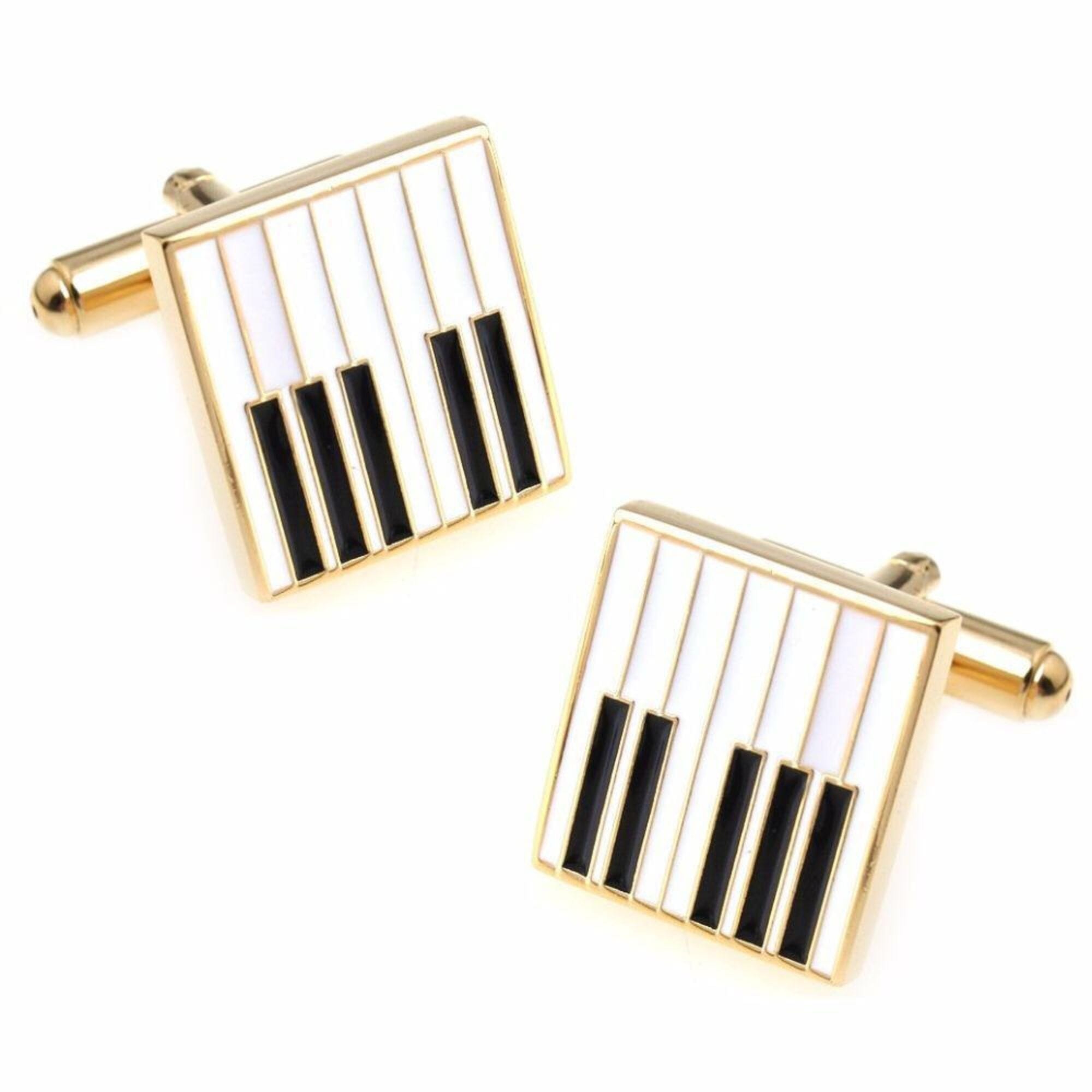 Gold Piano Key Cufflinks Novelty Cufflinks Clinks Australia Default 