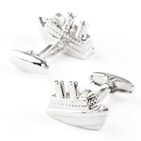 Silver Ship Cufflinks Novelty Cufflinks Clinks Australia