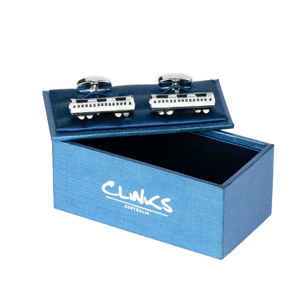 Silver and Black Train Carriage Cufflinks Novelty Cufflinks Clinks Australia 