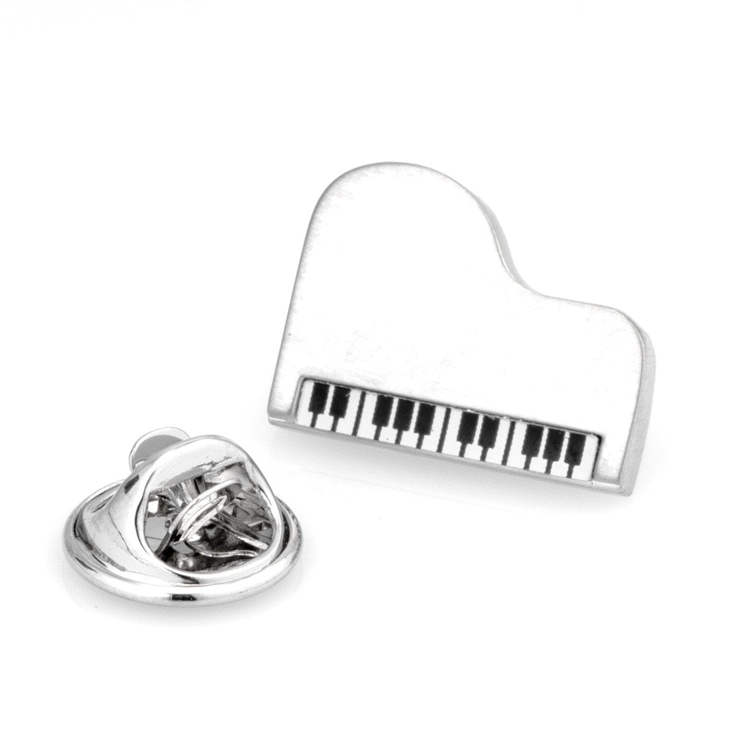 Silver Piano Lapel Pin Lapel Pin Clinks Default 