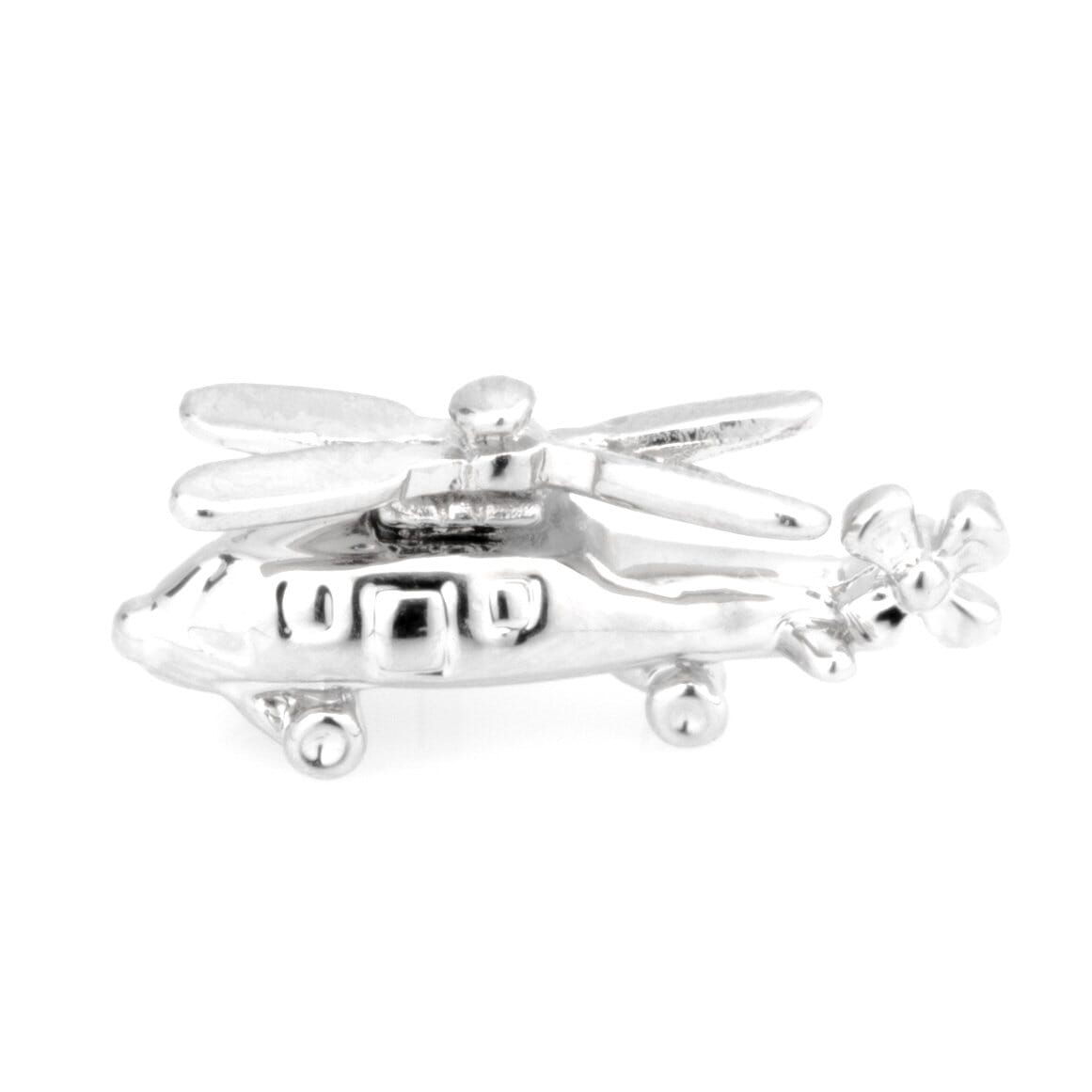 Silver Helicopter Lapel Pin Lapel Pin Clinks 