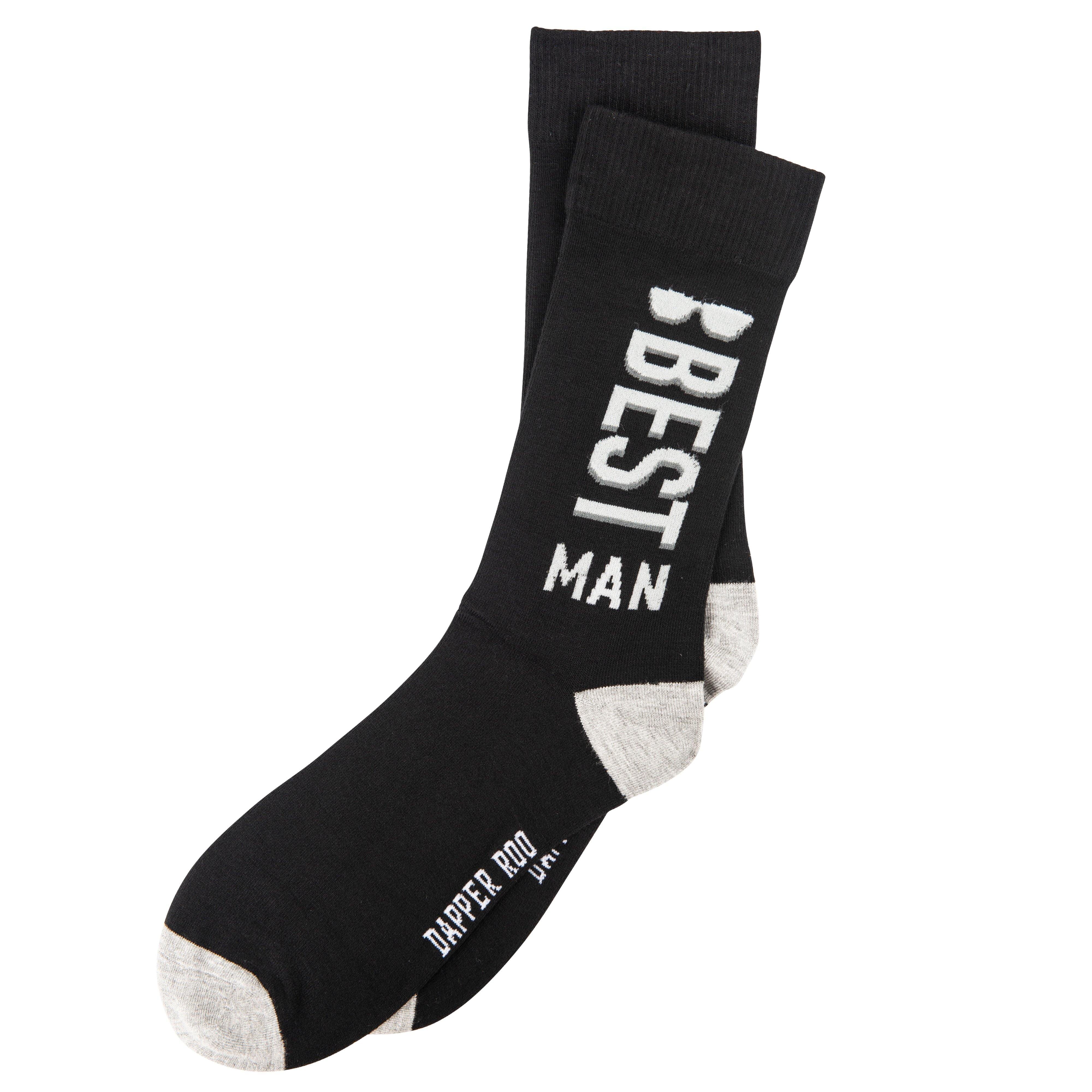 Best Man Wedding Party Bamboo Socks by Dapper Roo Socks Dapper Roo 
