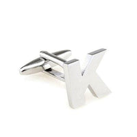 Silver Cut Out Initial Letter Cufflinks Classic & Modern Cufflinks Clinks Australia