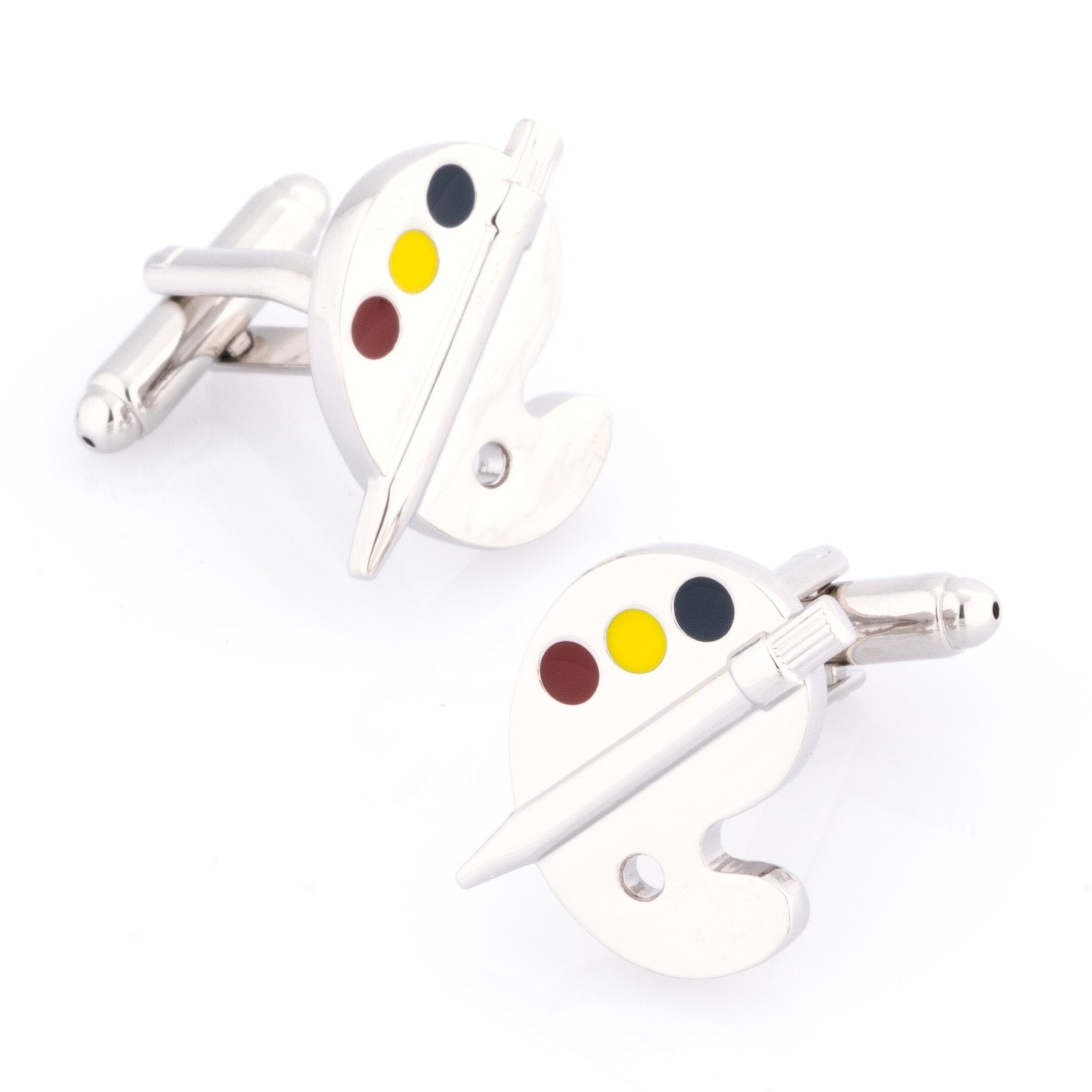 Artist Paint Palette Silver Cufflinks Novelty Cufflinks Clinks Australia Artist Paint Palette Cufflinks 