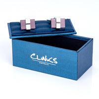 Charcoal Ice Cateye Cufflinks Classic & Modern Cufflinks Clinks Australia