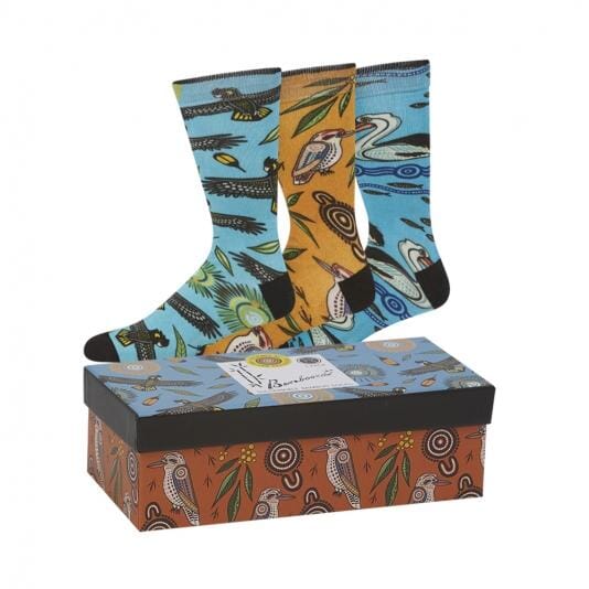 Australian Native Birds 3pk Gift Box Socks Bamboozld Default 