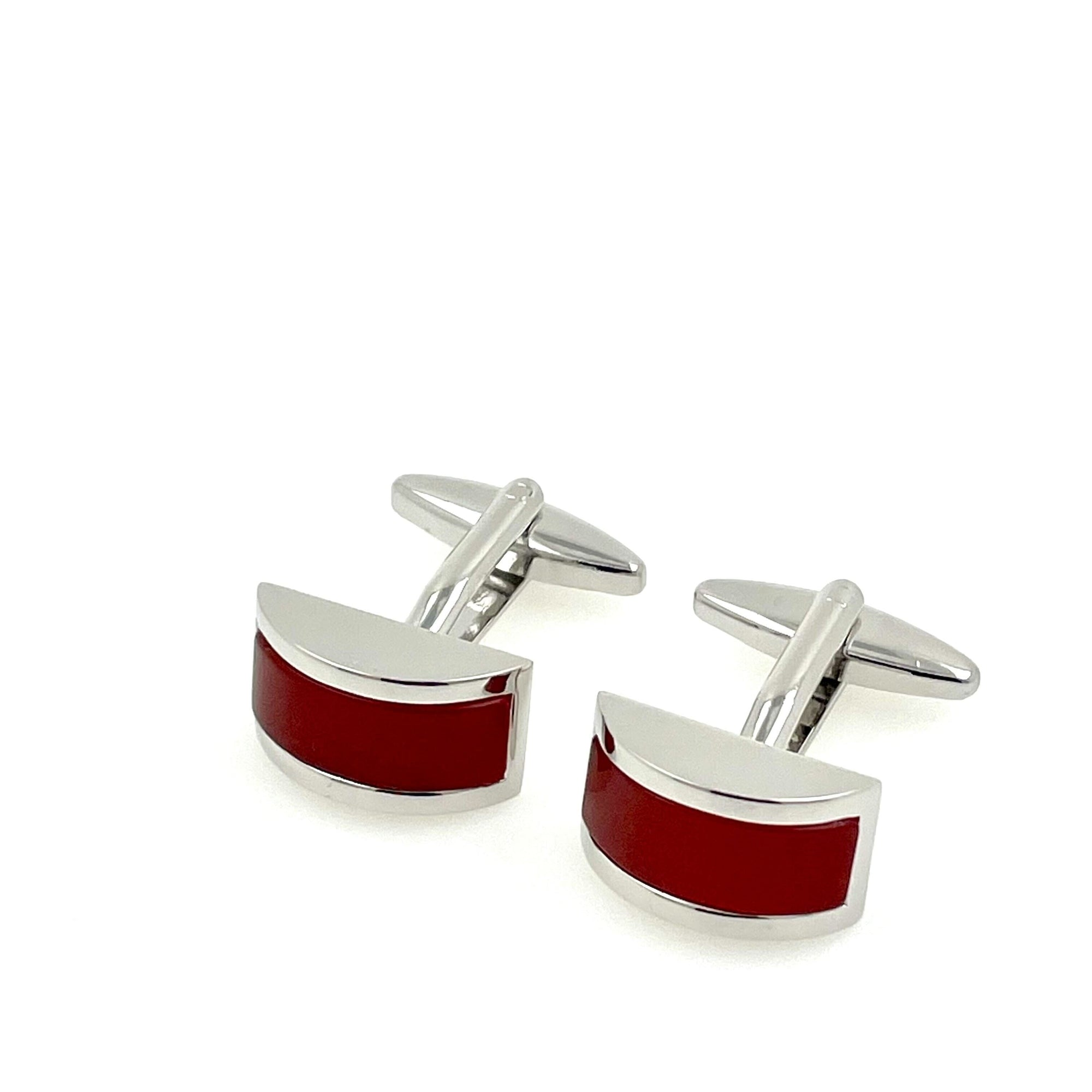 Burnt Orange Cateye Cufflinks Classic & Modern Cufflinks Clinks Australia Default 