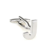 Silver Cut Out Initial Letter Cufflinks Classic & Modern Cufflinks Clinks Australia