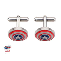 Captain America Colour Shield Cufflinks Novelty Cufflinks Marvel Comics