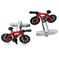 Red Triathlon Bike Cufflinks Novelty Cufflinks Clinks Australia Red Triathlon Bike Cufflinks