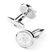 Crystal Mother of Pearl Mosaic Cufflinks Classic & Modern Cufflinks Clinks Australia Default