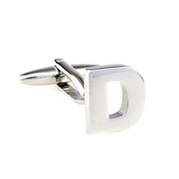 Silver Cut Out Initial Letter Cufflinks Classic & Modern Cufflinks Clinks Australia