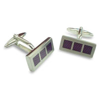 Three Square Purple Cufflinks Classic & Modern Cufflinks Clinks Australia