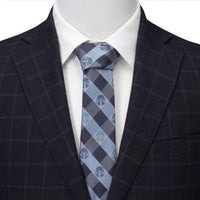 Star Wars Mando Helmet Check Blue Men's Tie Ties Star Wars
