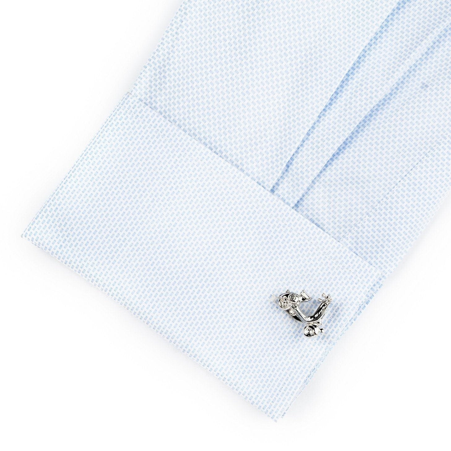 Silver 3D Vespa Scooter Cufflinks Novelty Cufflinks Clinks Australia 